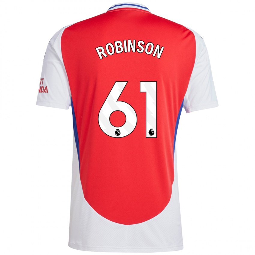 Niño Camiseta Josh Robinson #61 Rojo Blanco 1ª Equipación 2024/25 La Camisa México