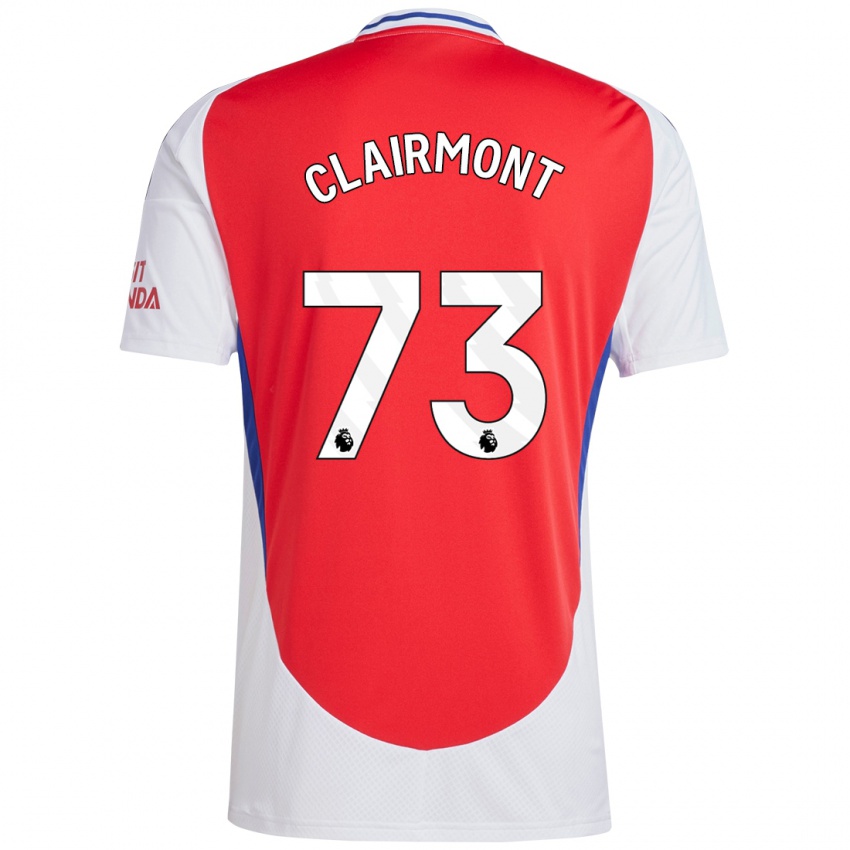 Niño Camiseta Reece Clairmont #73 Rojo Blanco 1ª Equipación 2024/25 La Camisa México