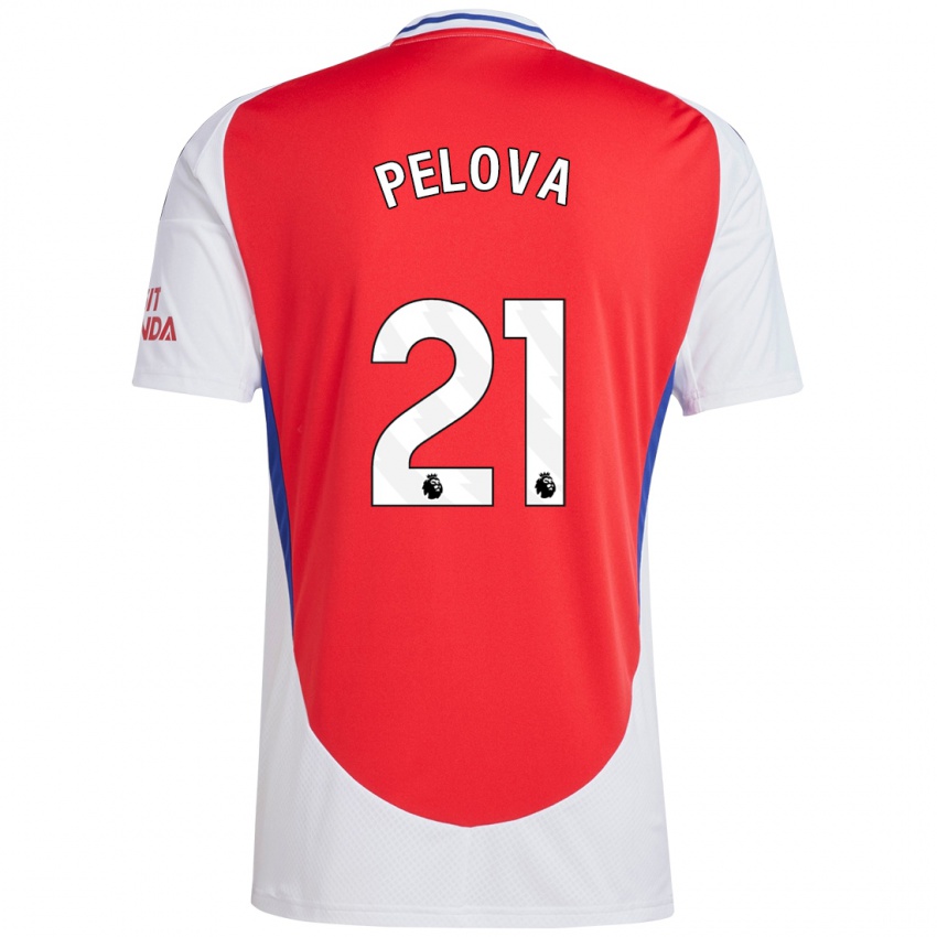 Niño Camiseta Victoria Pelova #21 Rojo Blanco 1ª Equipación 2024/25 La Camisa México