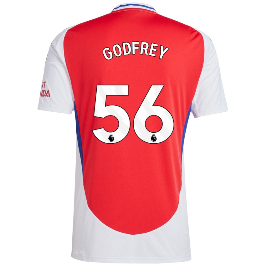 Niño Camiseta Freya Godfrey #56 Rojo Blanco 1ª Equipación 2024/25 La Camisa México