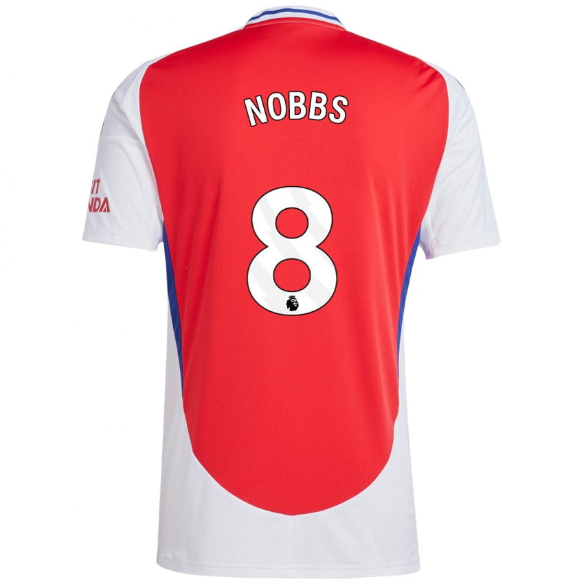 Niño Camiseta Nobbs #8 Rojo Blanco 1ª Equipación 2024/25 La Camisa México