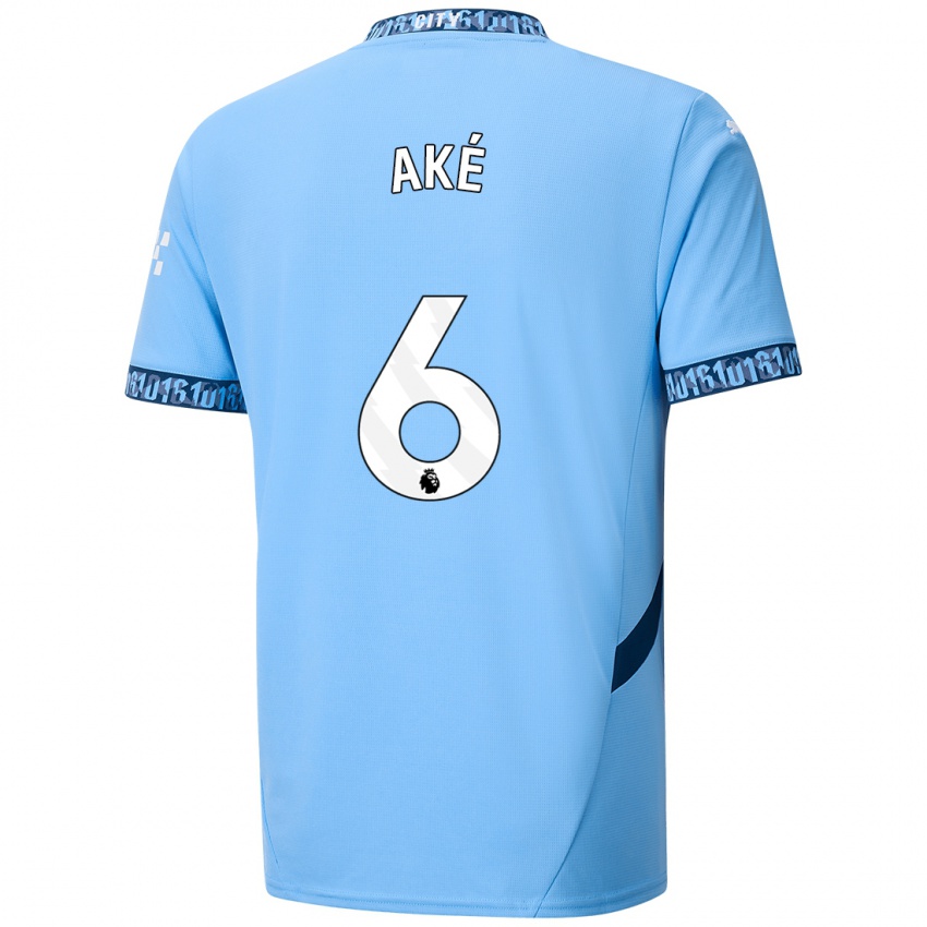 Niño Camiseta Nathan Ake #6 Azul Marino 1ª Equipación 2024/25 La Camisa México