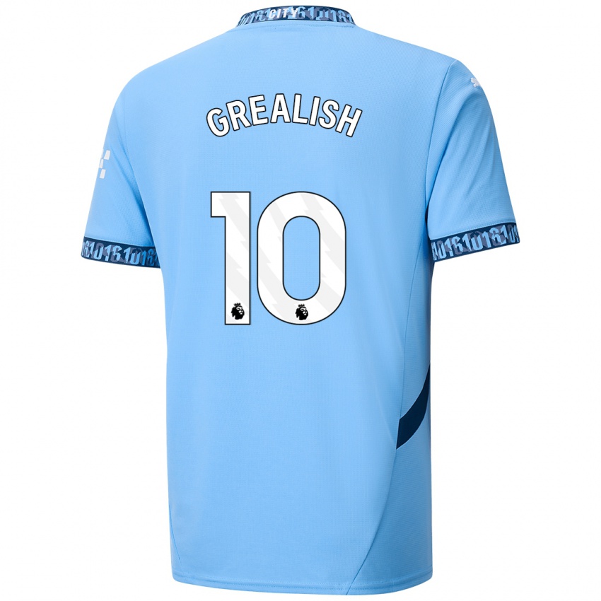 Niño Camiseta Jack Grealish #10 Azul Marino 1ª Equipación 2024/25 La Camisa México