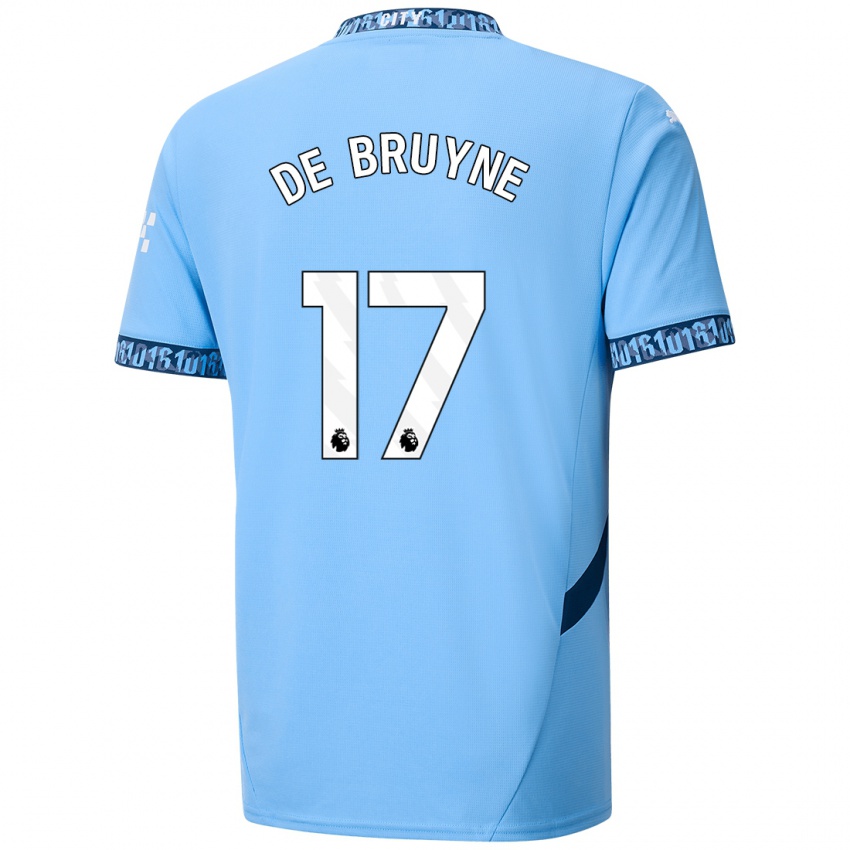 Niño Camiseta Kevin De Bruyne #17 Azul Marino 1ª Equipación 2024/25 La Camisa México