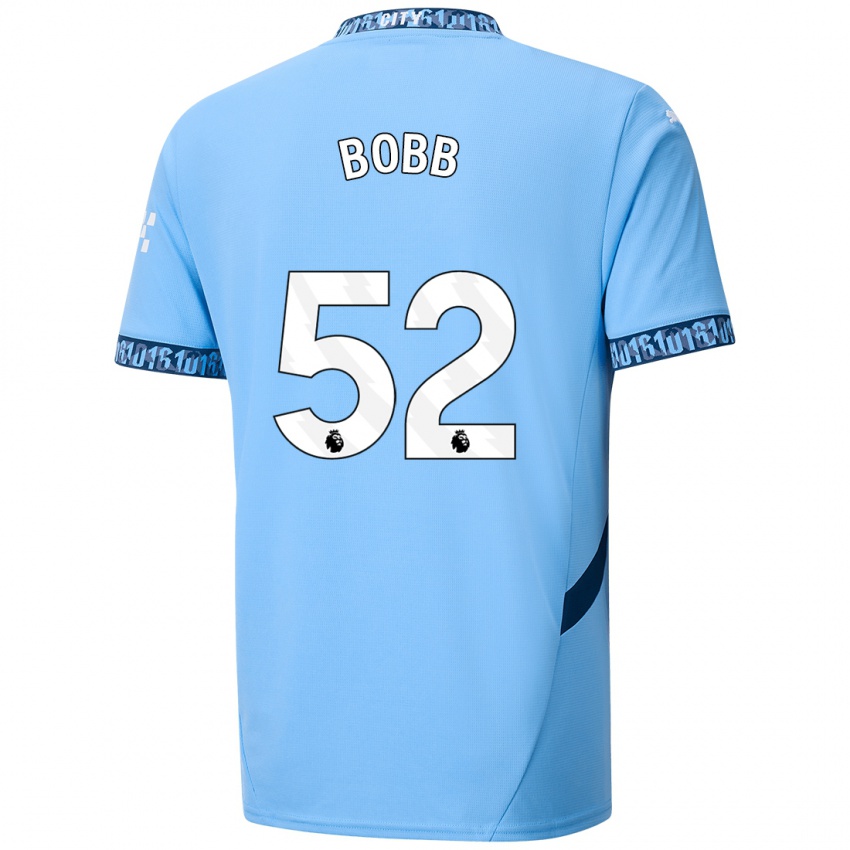 Niño Camiseta Oscar Bobb #52 Azul Marino 1ª Equipación 2024/25 La Camisa México