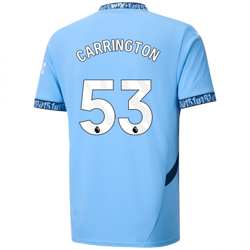 Niño Camiseta Ezra Carrington #53 Azul Marino 1ª Equipación 2024/25 La Camisa México