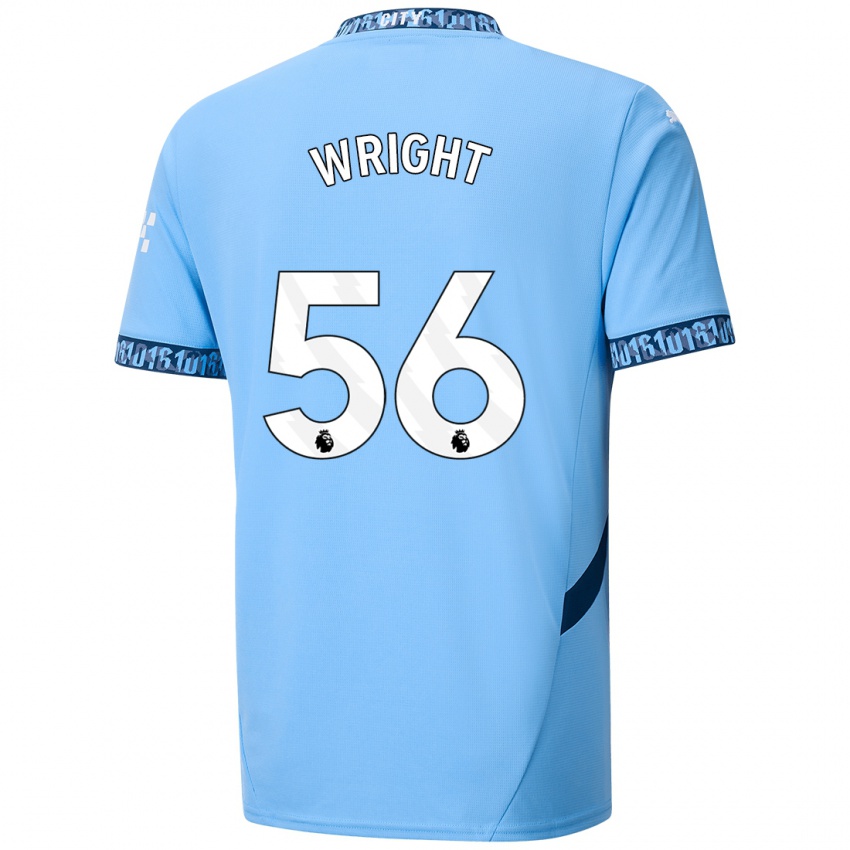 Niño Camiseta Jacob Wright #56 Azul Marino 1ª Equipación 2024/25 La Camisa México