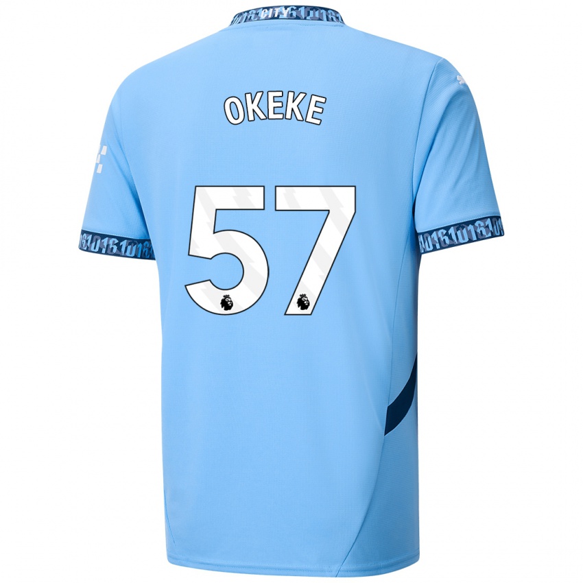 Niño Camiseta Michael Okeke #57 Azul Marino 1ª Equipación 2024/25 La Camisa México