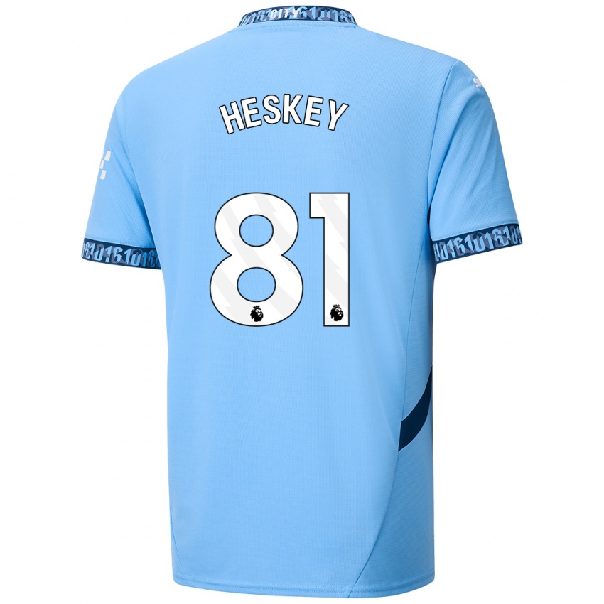 Niño Camiseta Jaden Heskey #81 Azul Marino 1ª Equipación 2024/25 La Camisa México