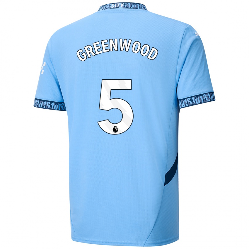 Niño Camiseta Alex Greenwood #5 Azul Marino 1ª Equipación 2024/25 La Camisa México