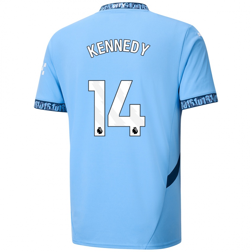 Niño Camiseta Alanna Kennedy #14 Azul Marino 1ª Equipación 2024/25 La Camisa México