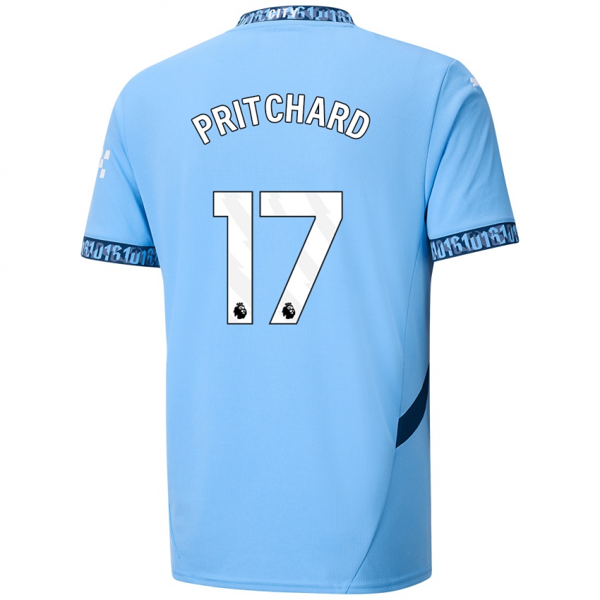 Niño Camiseta Poppy Pritchard #17 Azul Marino 1ª Equipación 2024/25 La Camisa México