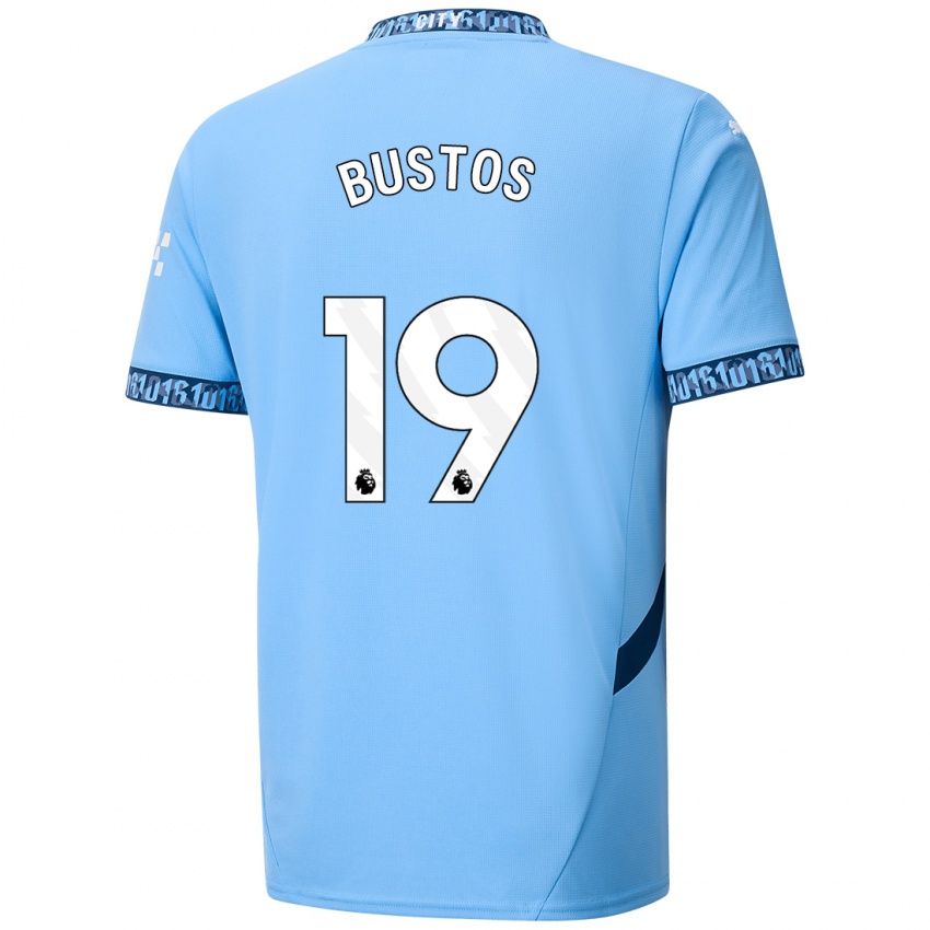 Niño Camiseta Nahuel Bustos #19 Azul Marino 1ª Equipación 2024/25 La Camisa México