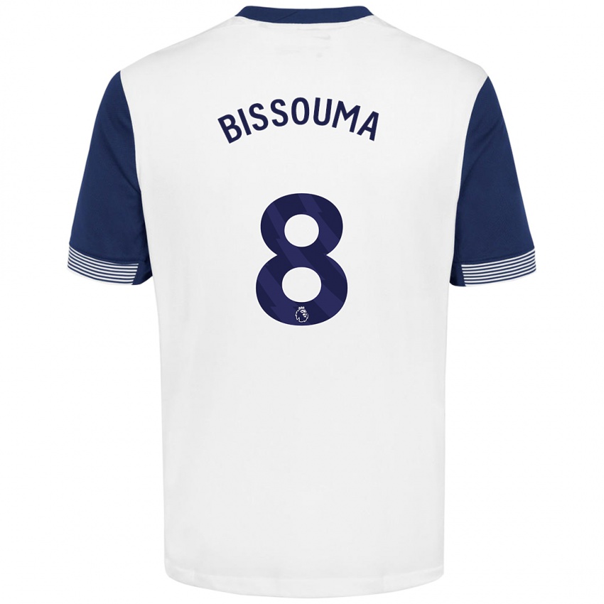 Niño Camiseta Yves Bissouma #8 Blanco Azul 1ª Equipación 2024/25 La Camisa México