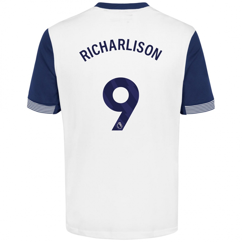 Niño Camiseta Richarlison #9 Blanco Azul 1ª Equipación 2024/25 La Camisa México