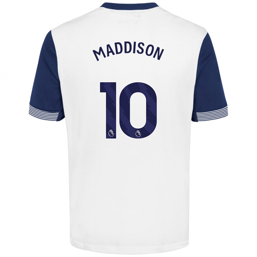 Niño Camiseta James Maddison #10 Blanco Azul 1ª Equipación 2024/25 La Camisa México