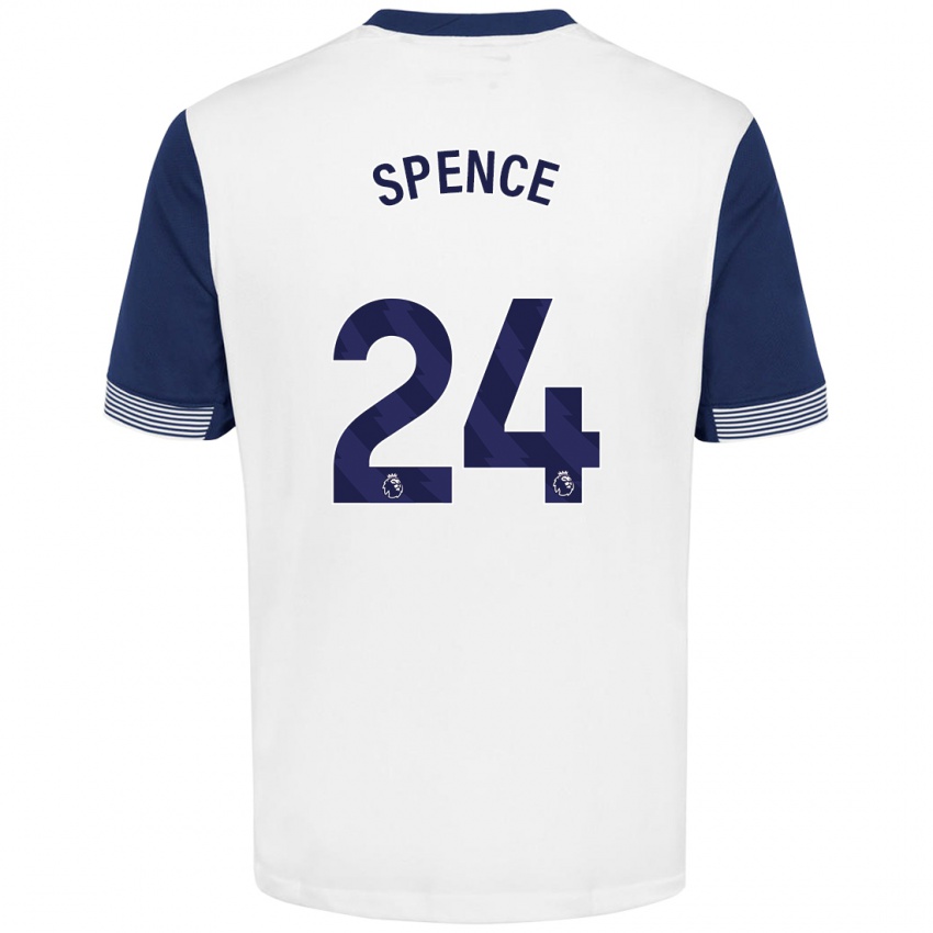 Niño Camiseta Djed Spence #24 Blanco Azul 1ª Equipación 2024/25 La Camisa México