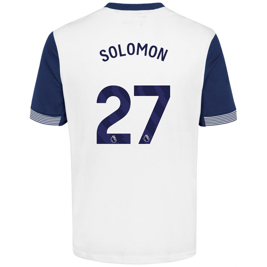 Niño Camiseta Manor Solomon #27 Blanco Azul 1ª Equipación 2024/25 La Camisa México