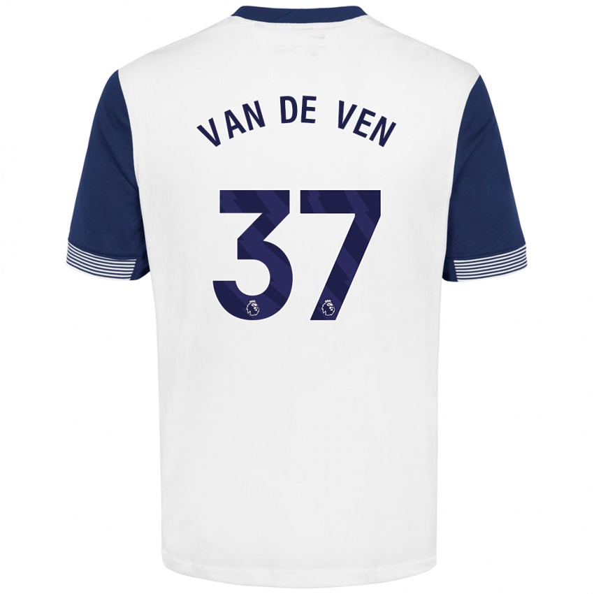 Niño Camiseta Micky Van De Ven #37 Blanco Azul 1ª Equipación 2024/25 La Camisa México