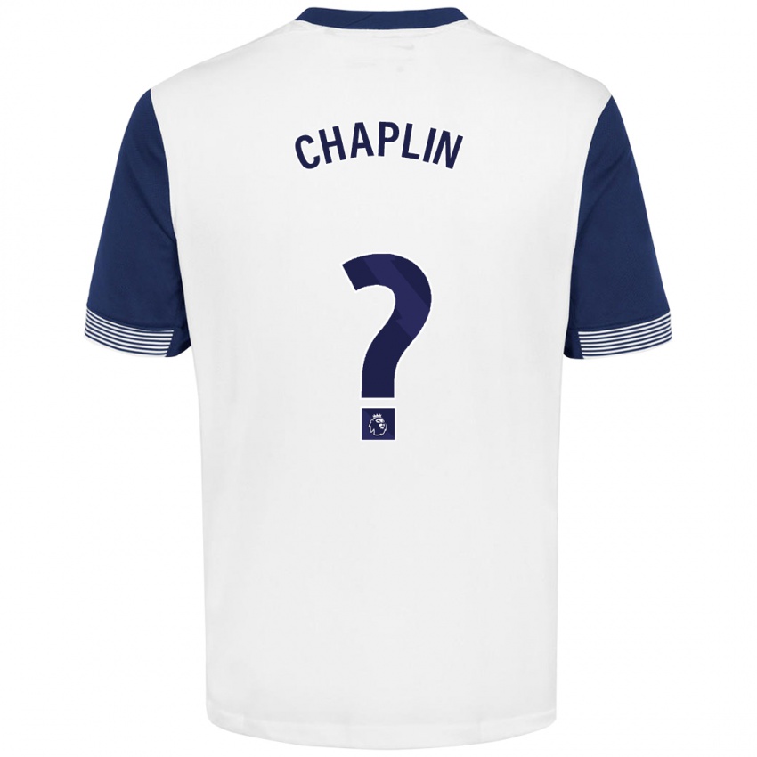 Niño Camiseta Archie Chaplin #0 Blanco Azul 1ª Equipación 2024/25 La Camisa México