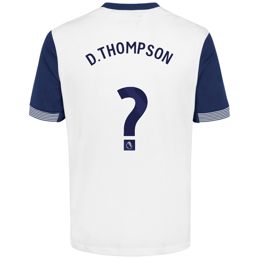 Niño Camiseta Dylan Thompson #0 Blanco Azul 1ª Equipación 2024/25 La Camisa México