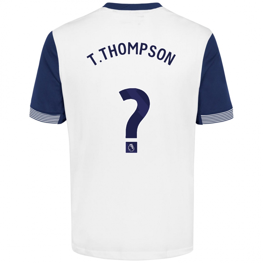 Niño Camiseta Tynan Thompson #0 Blanco Azul 1ª Equipación 2024/25 La Camisa México