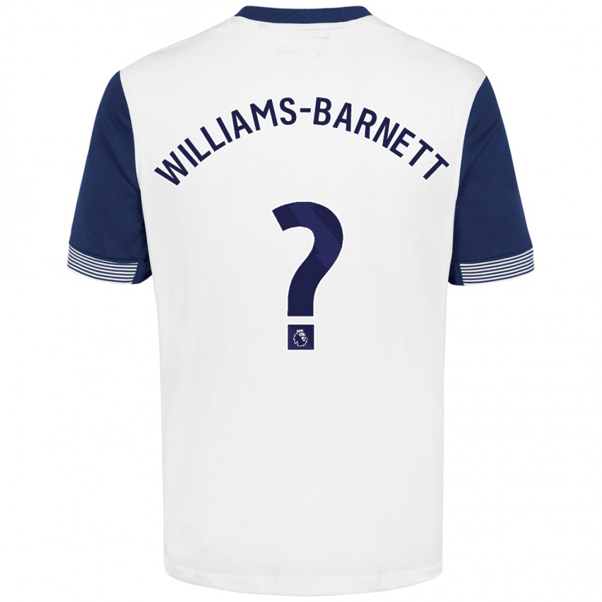 Niño Camiseta Lucá Williams-Barnett #0 Blanco Azul 1ª Equipación 2024/25 La Camisa México