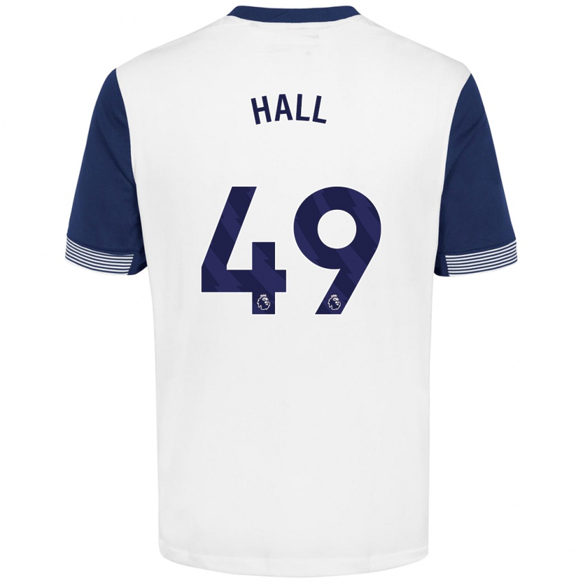 Niño Camiseta Tyrese Hall #49 Blanco Azul 1ª Equipación 2024/25 La Camisa México