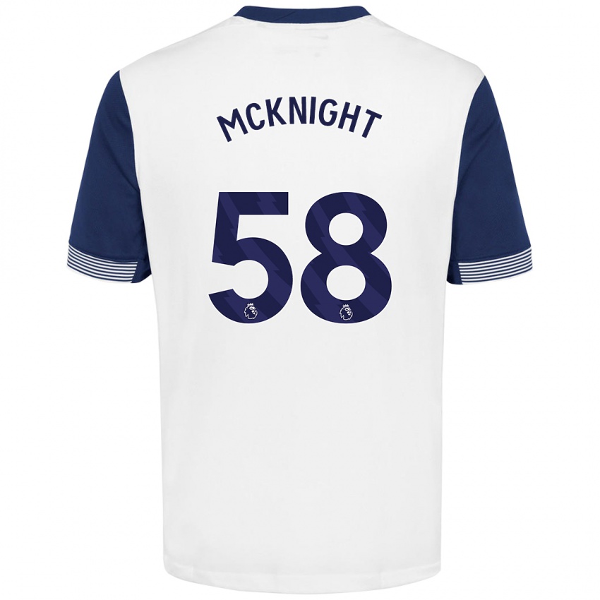 Niño Camiseta Maxwell Mcknight #58 Blanco Azul 1ª Equipación 2024/25 La Camisa México