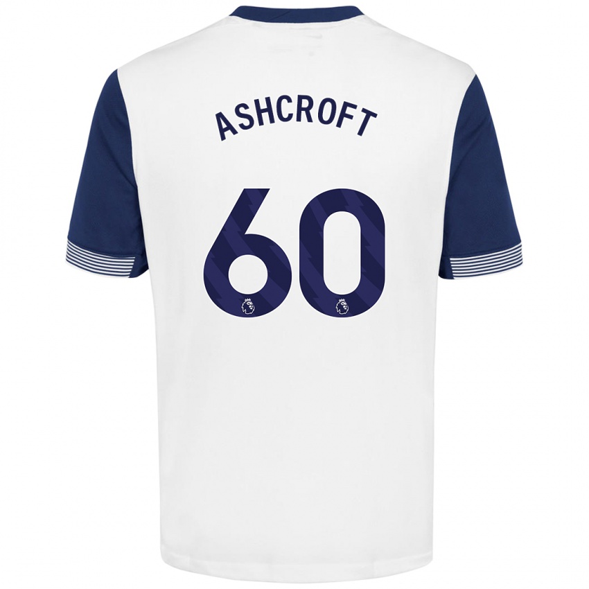 Niño Camiseta Tyrell Ashcroft #60 Blanco Azul 1ª Equipación 2024/25 La Camisa México