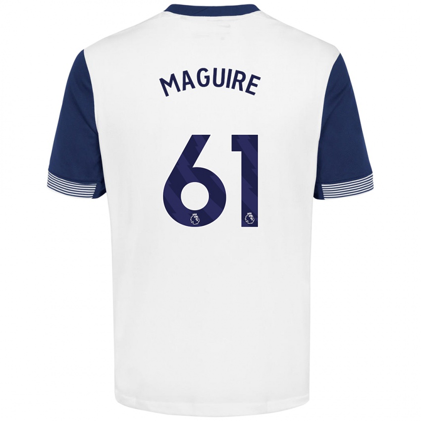 Niño Camiseta Aaron Maguire #61 Blanco Azul 1ª Equipación 2024/25 La Camisa México