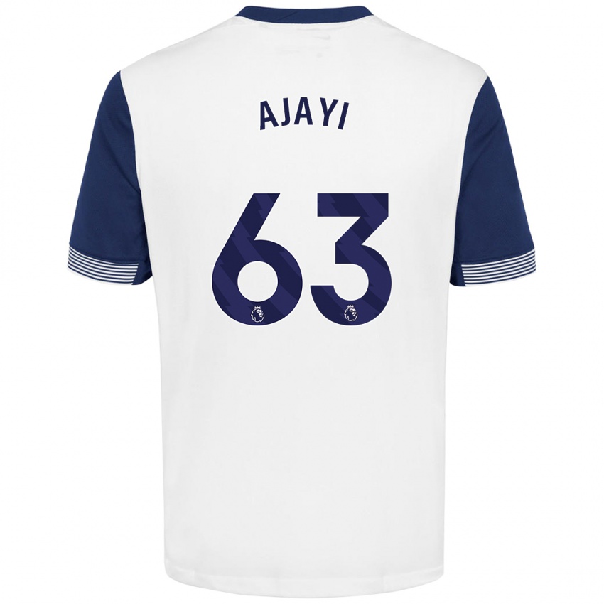 Niño Camiseta Damola Ajayi #63 Blanco Azul 1ª Equipación 2024/25 La Camisa México