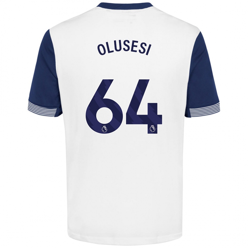 Niño Camiseta Callum Olusesi #64 Blanco Azul 1ª Equipación 2024/25 La Camisa México