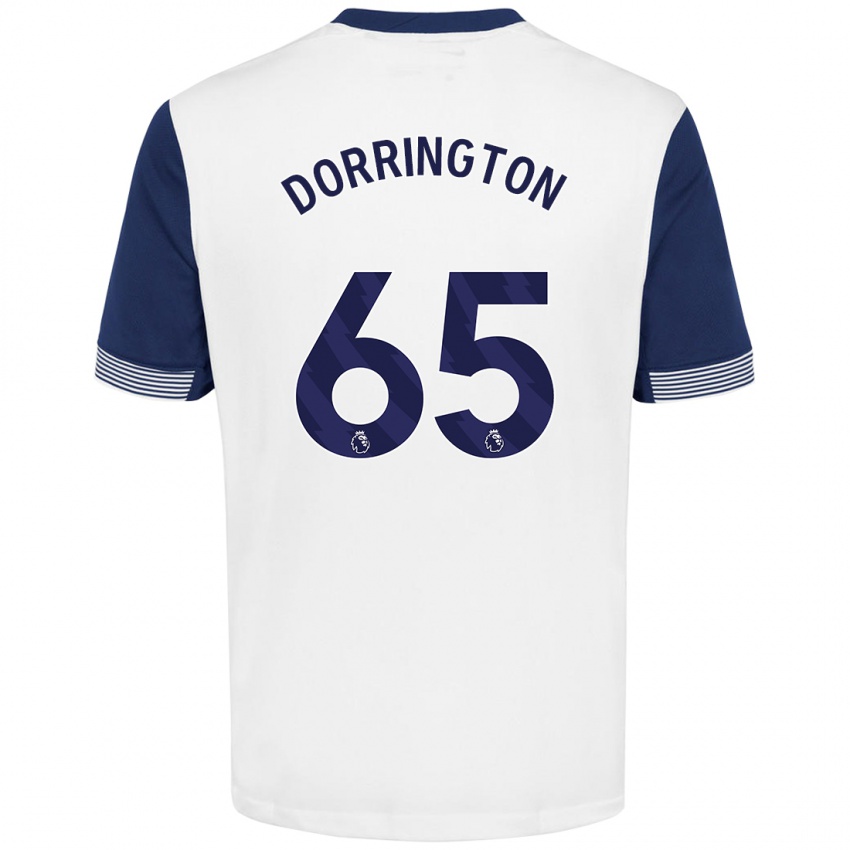 Niño Camiseta Alfie Dorrington #65 Blanco Azul 1ª Equipación 2024/25 La Camisa México