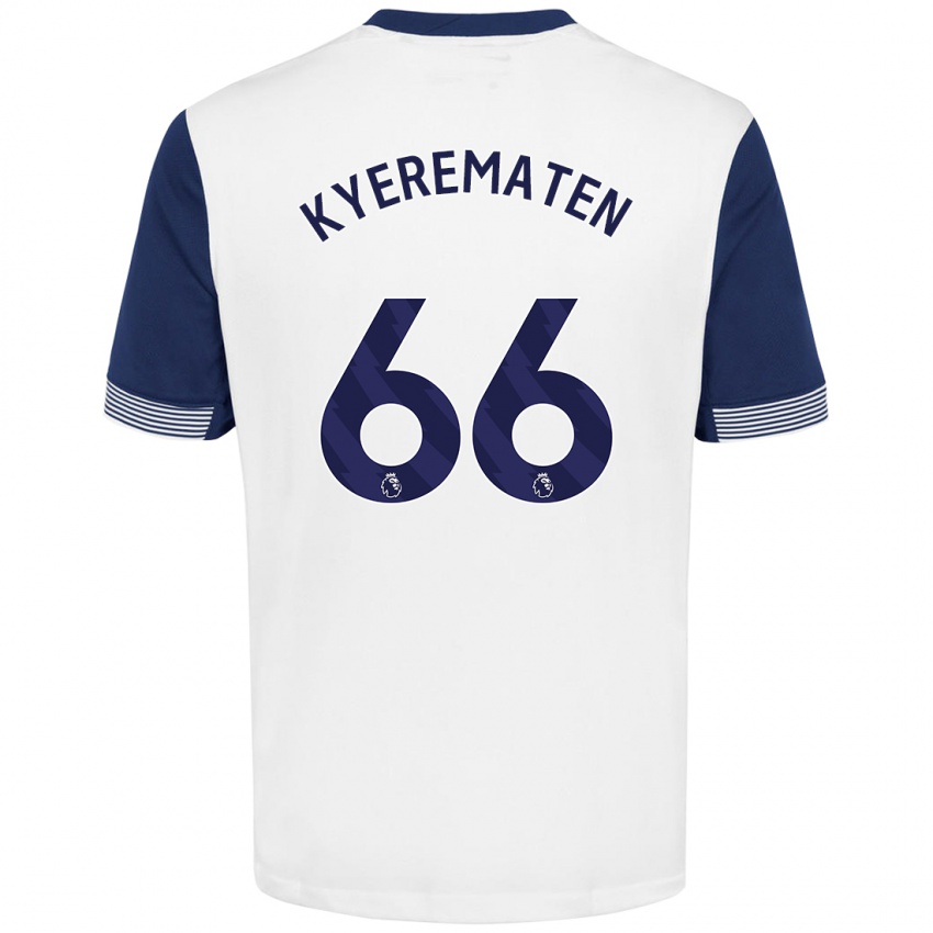 Niño Camiseta Rio Kyerematen #66 Blanco Azul 1ª Equipación 2024/25 La Camisa México