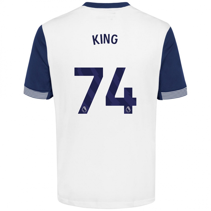 Niño Camiseta Maeson King #74 Blanco Azul 1ª Equipación 2024/25 La Camisa México