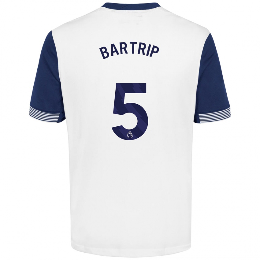 Niño Camiseta Molly Bartrip #5 Blanco Azul 1ª Equipación 2024/25 La Camisa México