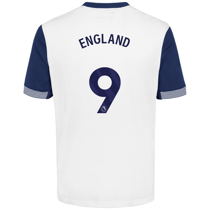 Niño Camiseta Bethany England #9 Blanco Azul 1ª Equipación 2024/25 La Camisa México