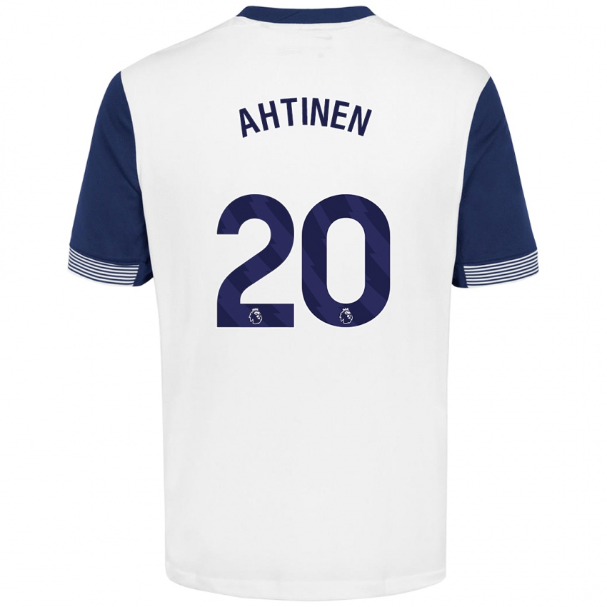 Niño Camiseta Olga Ahtinen #20 Blanco Azul 1ª Equipación 2024/25 La Camisa México