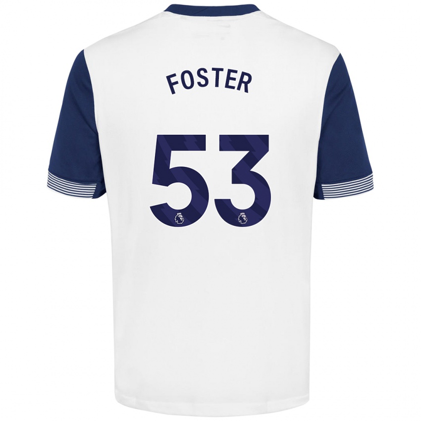 Niño Camiseta Brooklyn Lyons Foster #53 Blanco Azul 1ª Equipación 2024/25 La Camisa México