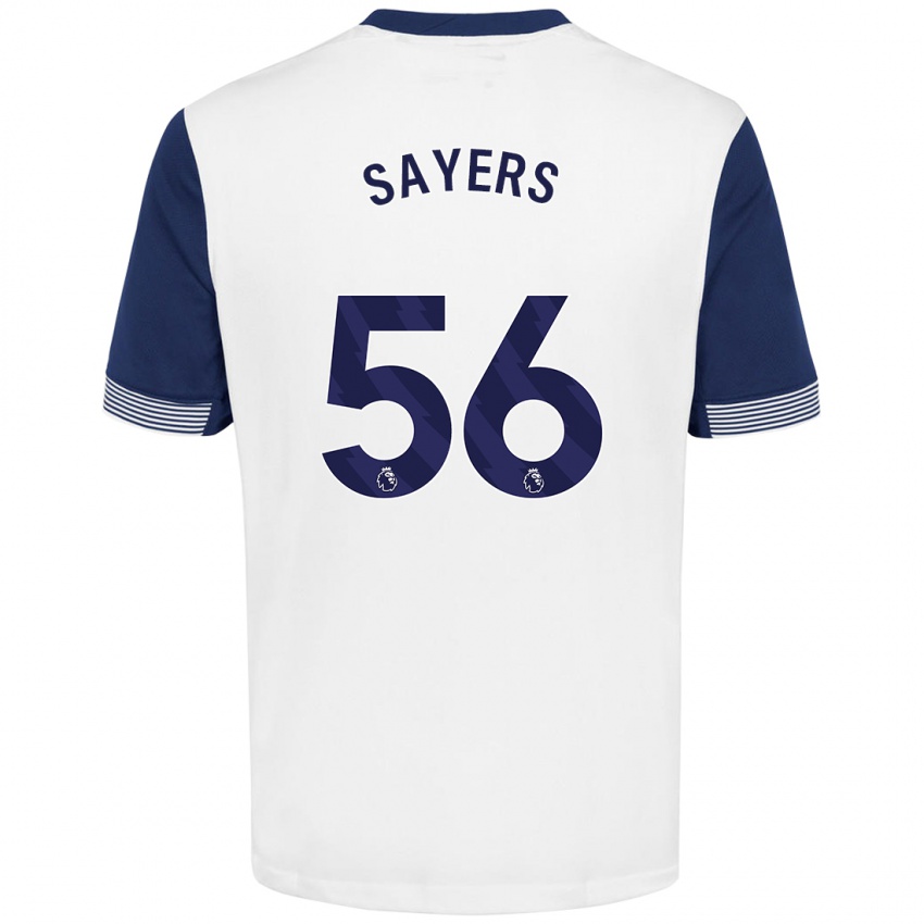 Niño Camiseta Charlie Sayers #56 Blanco Azul 1ª Equipación 2024/25 La Camisa México