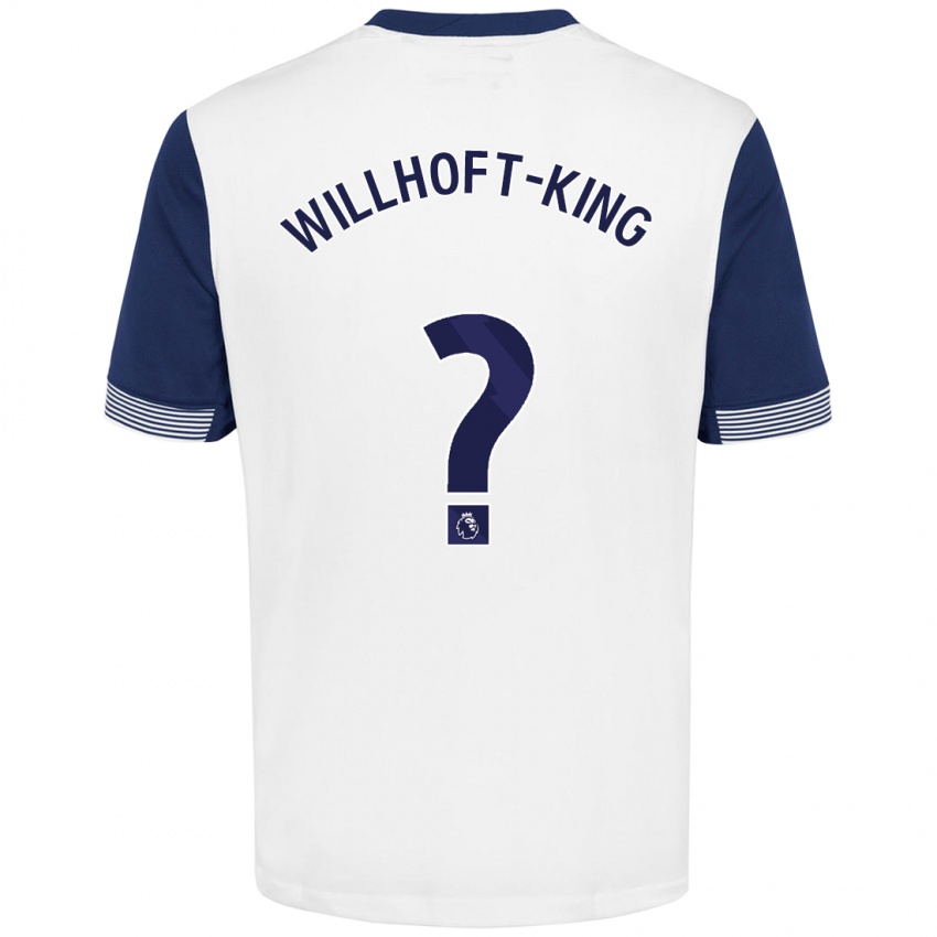 Niño Camiseta Han Willhoft-King #0 Blanco Azul 1ª Equipación 2024/25 La Camisa México