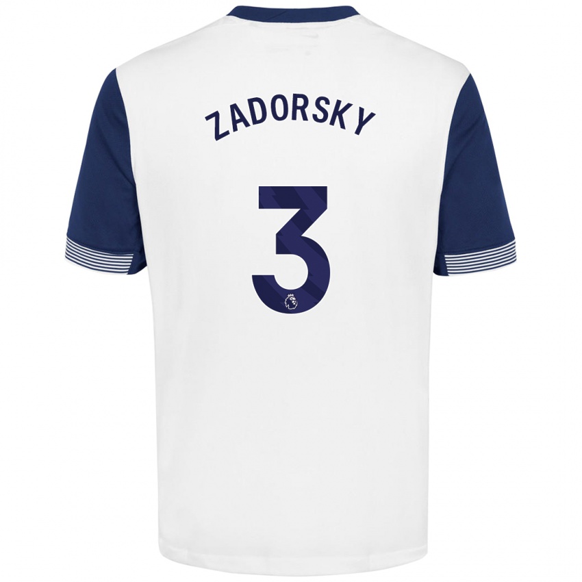 Niño Camiseta Shelina Zadorsky #3 Blanco Azul 1ª Equipación 2024/25 La Camisa México