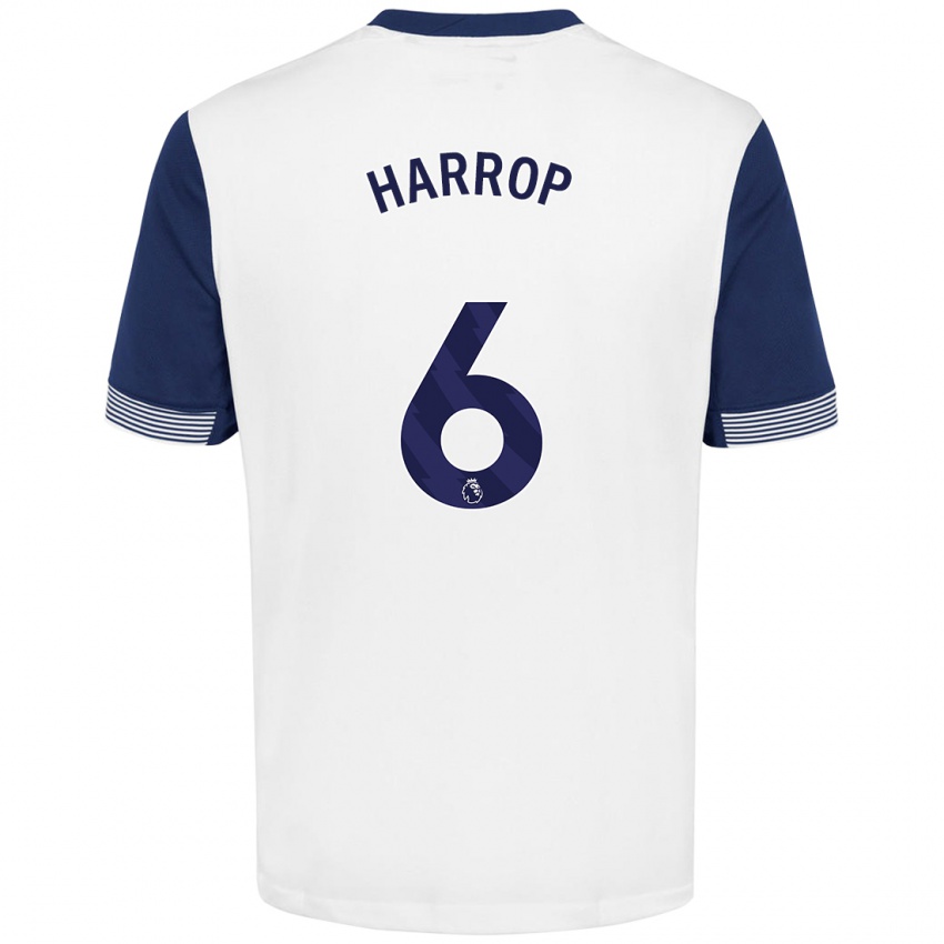 Niño Camiseta Kerys Harrop #6 Blanco Azul 1ª Equipación 2024/25 La Camisa México