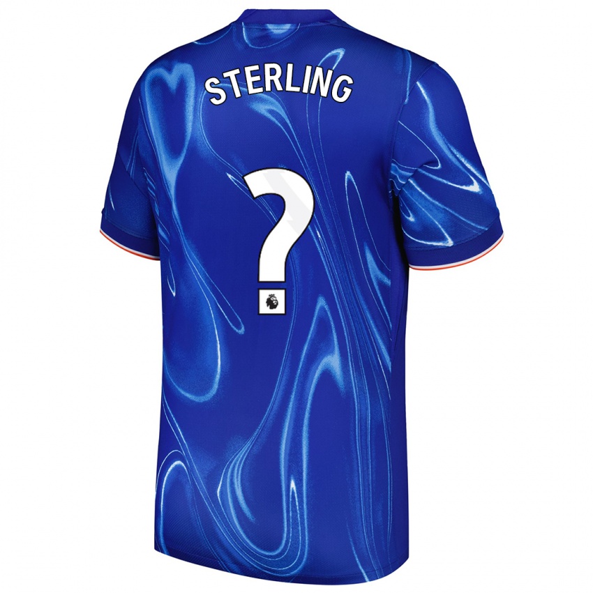 Niño Camiseta Raheem Sterling #0 Azul Blanco 1ª Equipación 2024/25 La Camisa México