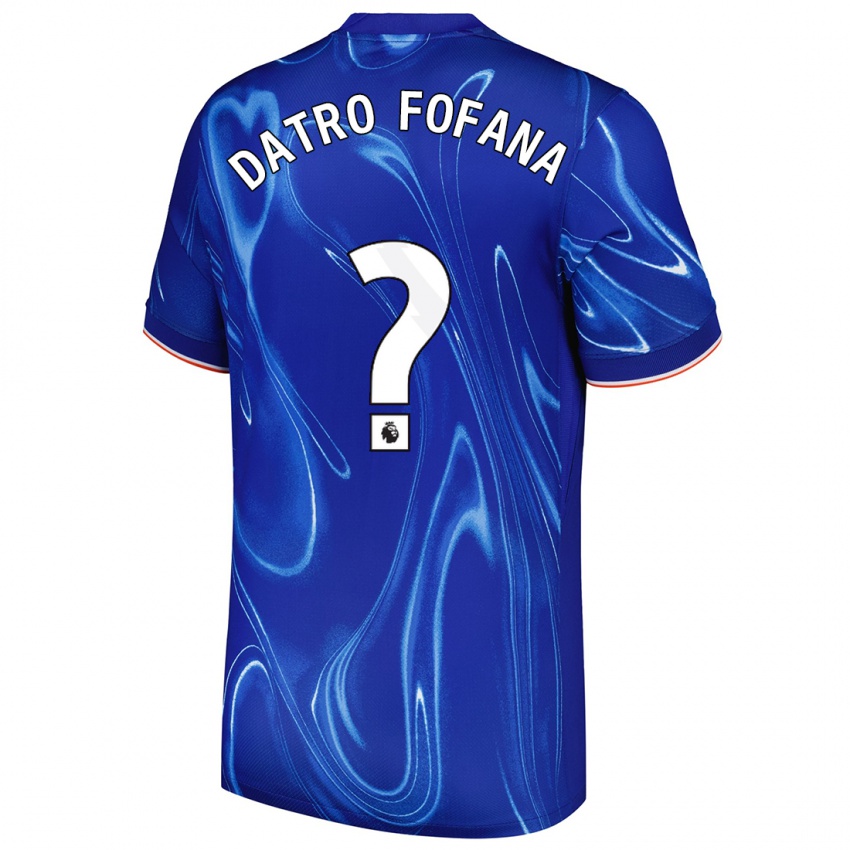 Niño Camiseta David Datro Fofana #0 Azul Blanco 1ª Equipación 2024/25 La Camisa México