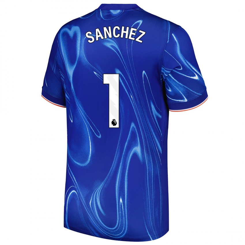 Niño Camiseta Robert Sánchez #1 Azul Blanco 1ª Equipación 2024/25 La Camisa México