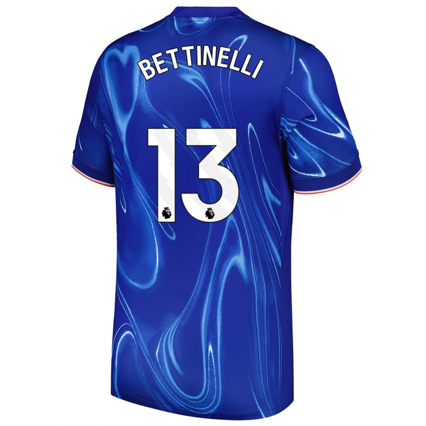 Niño Camiseta Marcus Bettinelli #13 Azul Blanco 1ª Equipación 2024/25 La Camisa México