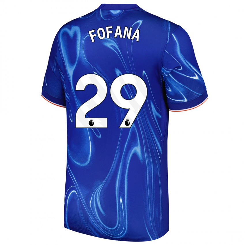 Niño Camiseta Wesley Fofana #29 Azul Blanco 1ª Equipación 2024/25 La Camisa México