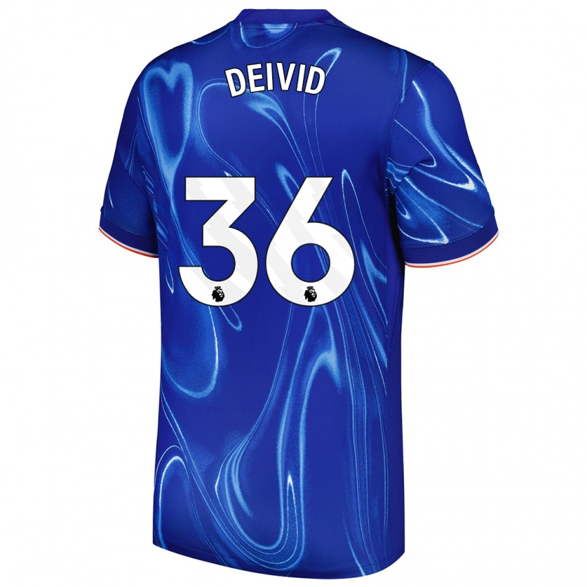 Niño Camiseta Deivid Washington #36 Azul Blanco 1ª Equipación 2024/25 La Camisa México